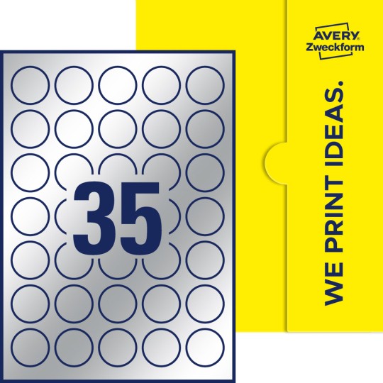35 stk. etiketter pr. ark.