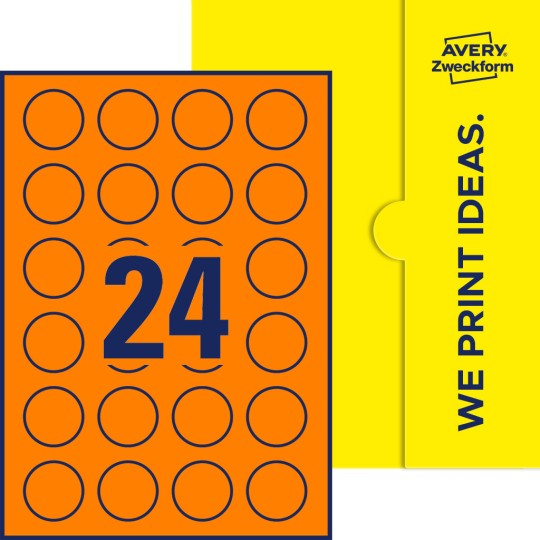 24 stk. etiketter pr. ark.