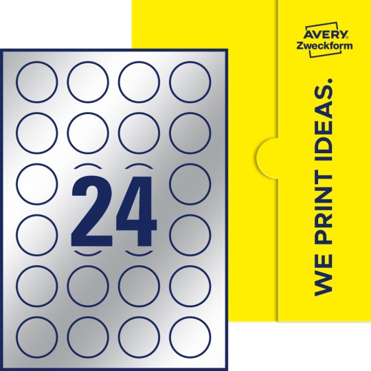 24 stk. etiketter pr. ark.