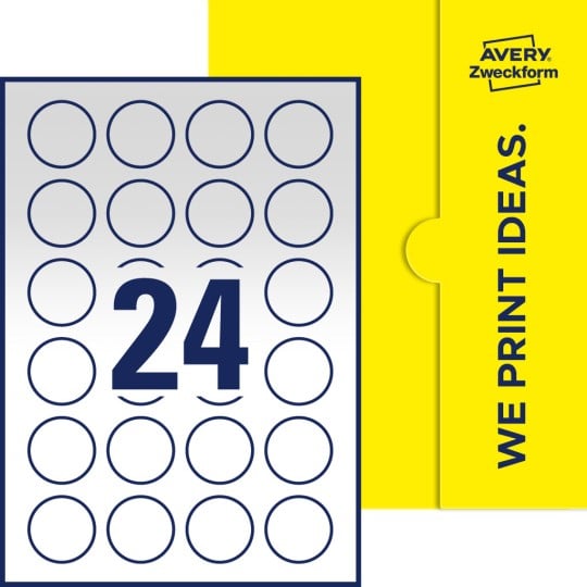 24 stk. etiketter pr. ark.