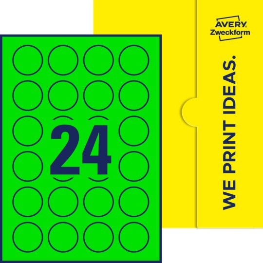24 stk. etiketter pr. ark.