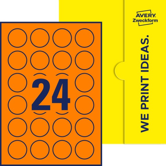 24 stk. etiketter pr. ark.