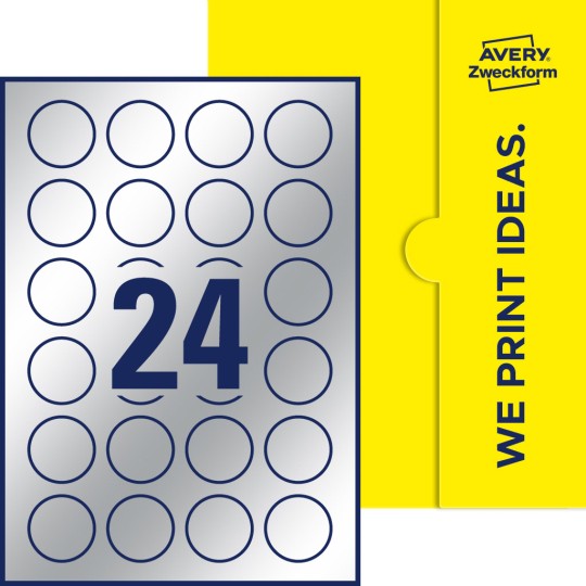 24 stk. etiketter pr. ark.
