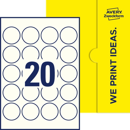20 stk. etiketter pr. ark.