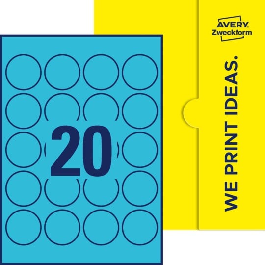 20 stk. etiketter pr. ark.