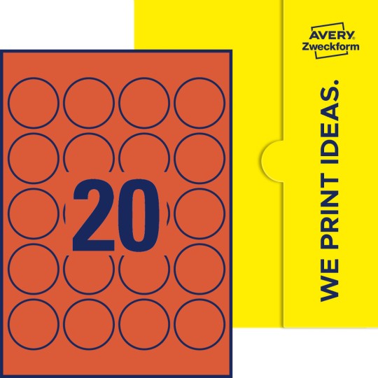 20 stk. etiketter pr. ark.