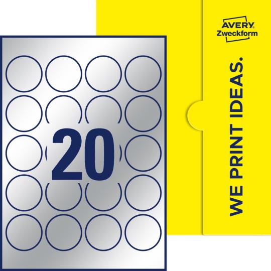 20 stk. etiketter pr. ark.