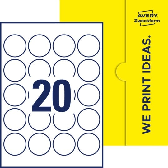 20 stk. etiketter pr. ark.