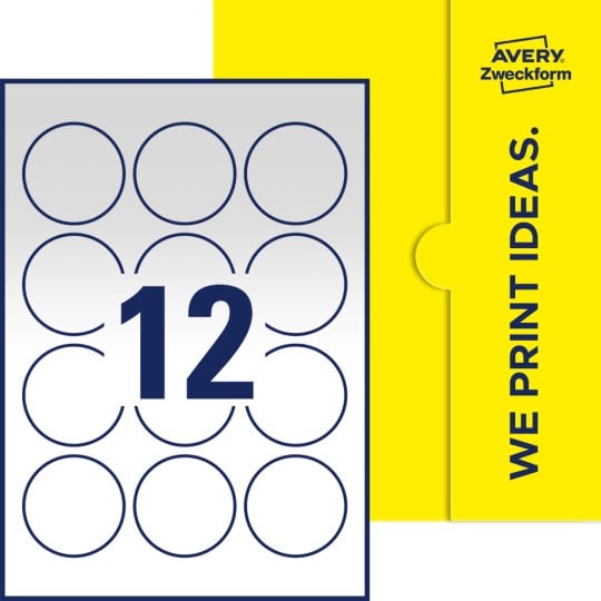 12 stk. etiketter pr. ark.