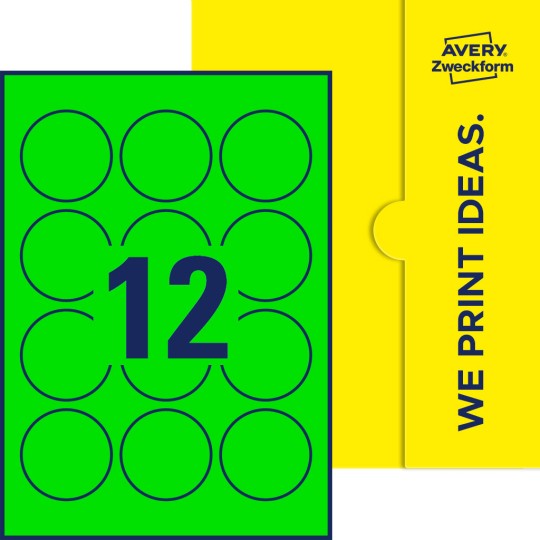 12 stk. etiketter pr. ark.