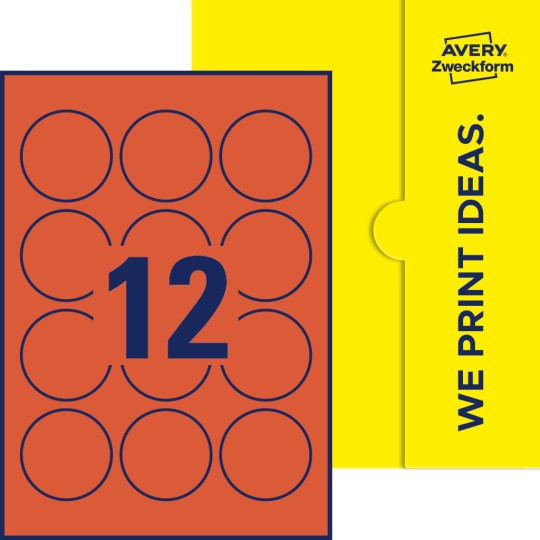12 stk. etiketter pr. ark.