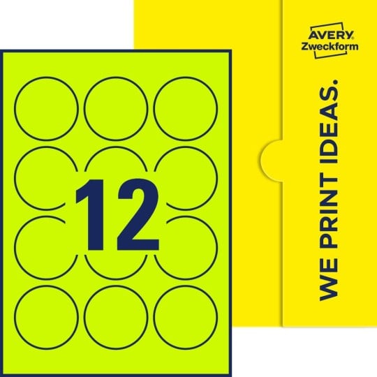 12 stk. etiketter pr. ark.