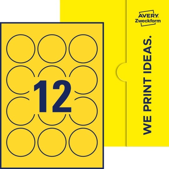 12 stk. etiketter pr. ark.