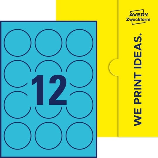 12 stk. etiketter pr. ark.