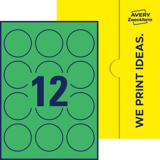 12 stk. etiketter pr. ark.