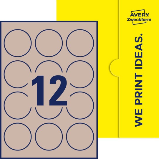 12 stk. etiketter pr. ark.