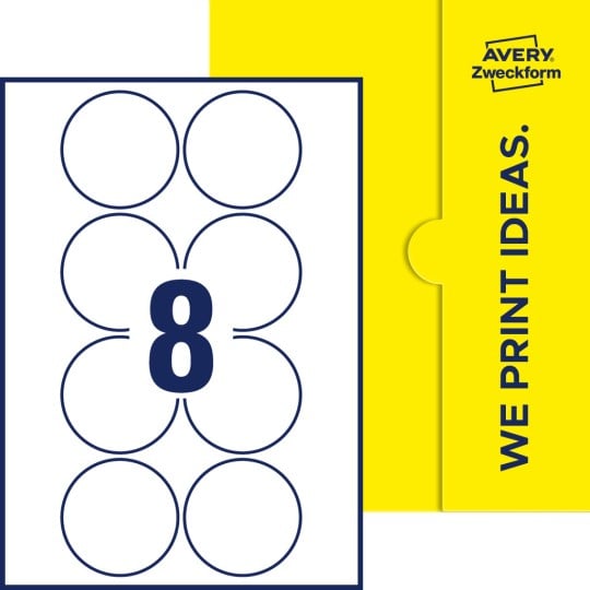 8 stk. etiketter pr. ark.