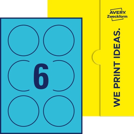 6 stk. etiketter pr. ark.