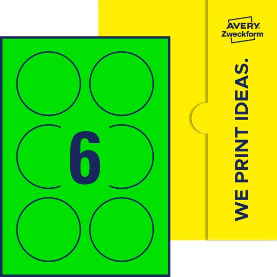 6 stk. etiketter pr. ark.
