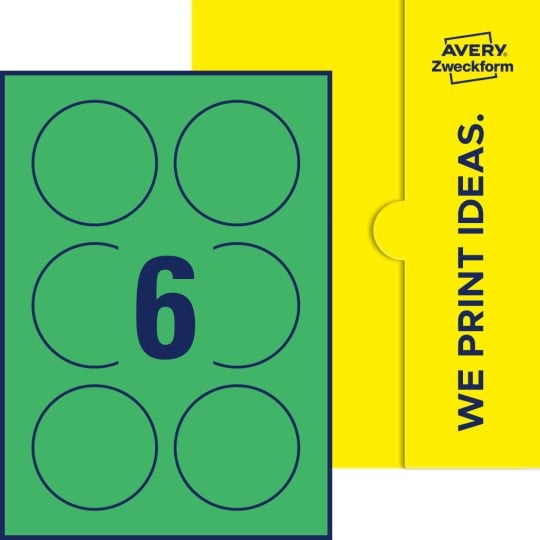 6 stk. etiketter pr. ark.