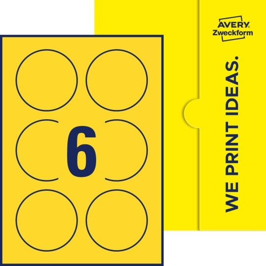 6 stk. etiketter pr. ark.