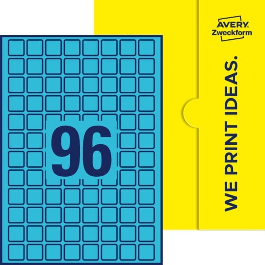 96 stk. etiketter pr. ark.