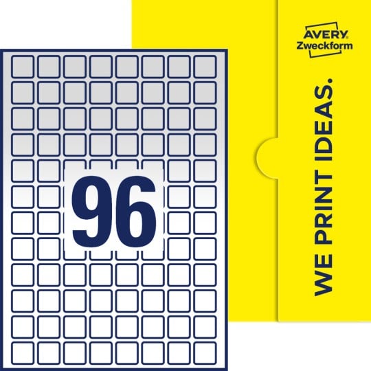 96 stk. etiketter pr. ark.