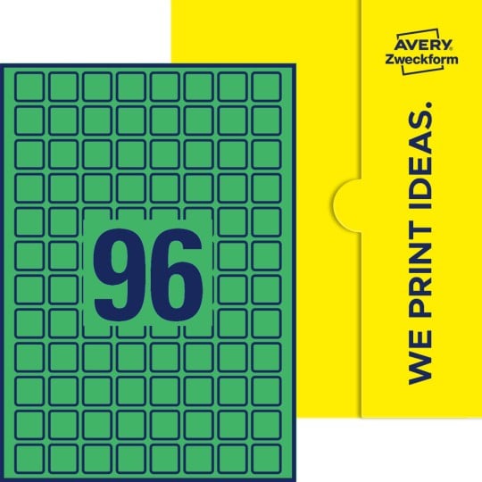 96 stk. etiketter pr. ark.
