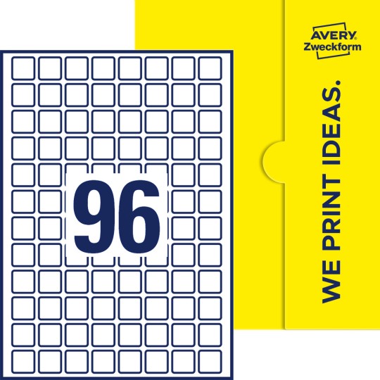 96 stk. etiketter pr. ark.