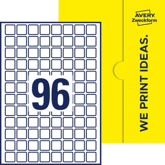 96 stk. etiketter pr. ark.