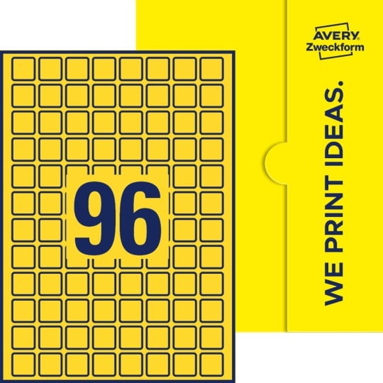 96 stk. etiketter pr. ark.