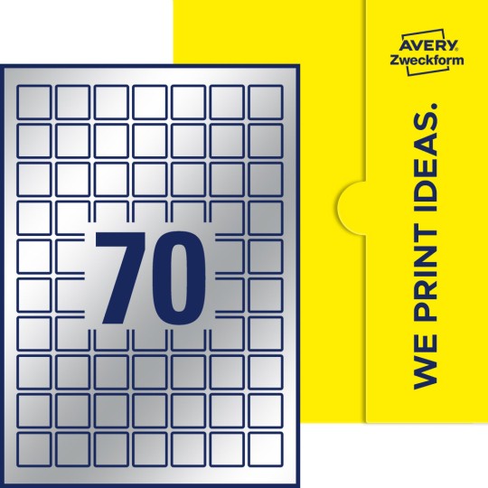 70 stk. etiketter pr. ark.
