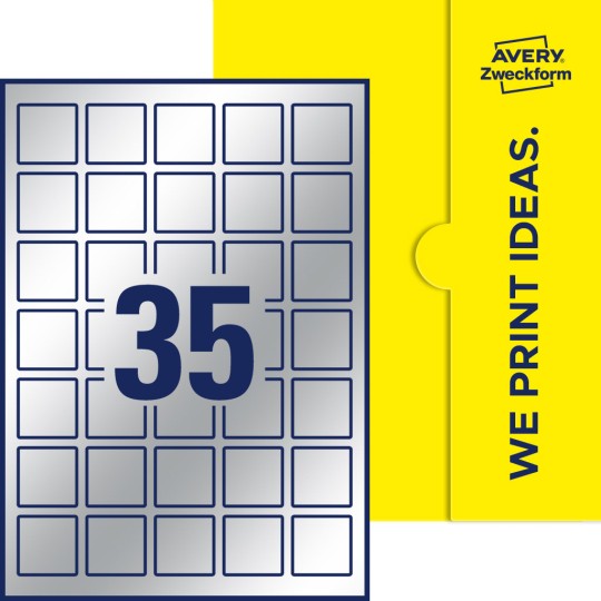 35 stk. etiketter pr. ark.