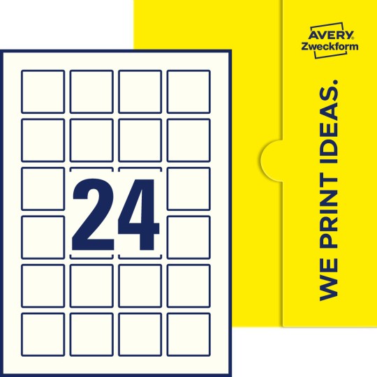24 stk. etiketter pr. ark.