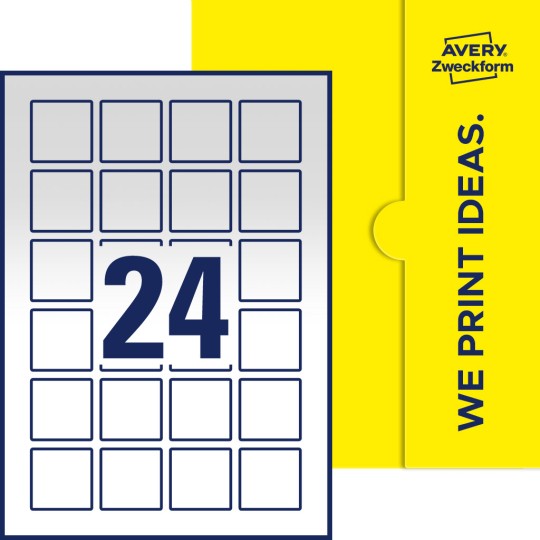 24 stk. etiketter pr. ark.
