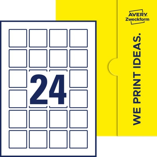 24 stk. etiketter pr. ark.