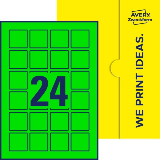 24 stk. etiketter pr. ark.