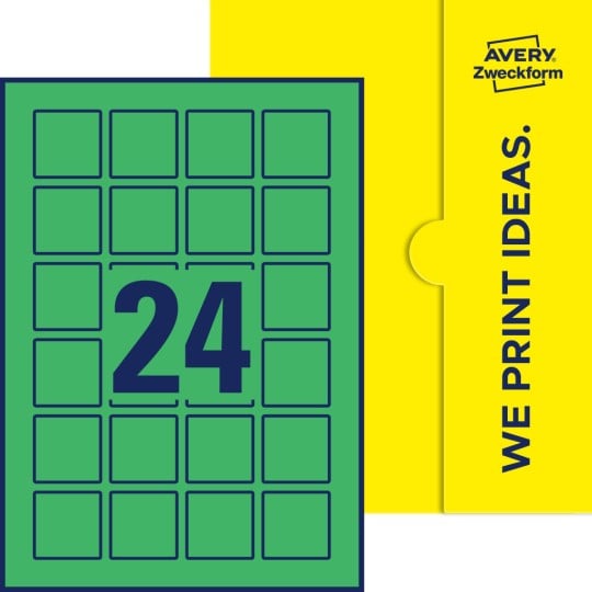 24 stk. etiketter pr. ark.