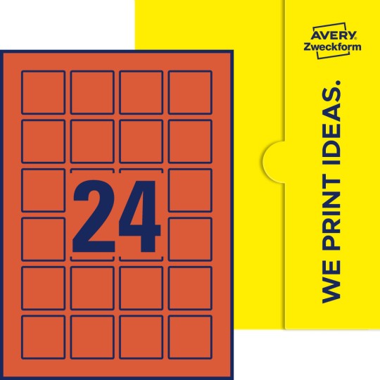 24 stk. etiketter pr. ark.