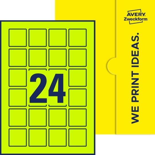 24 stk. etiketter pr. ark.
