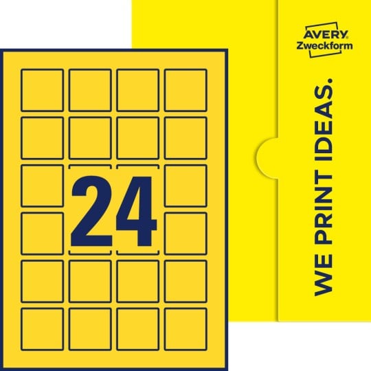 24 stk. etiketter pr. ark.