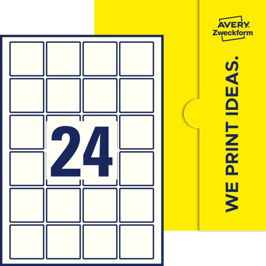 24 stk. etiketter pr. ark.