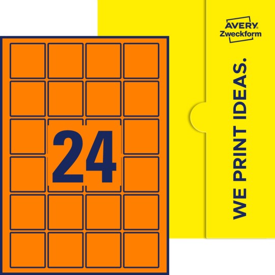 24 stk. etiketter pr. ark.