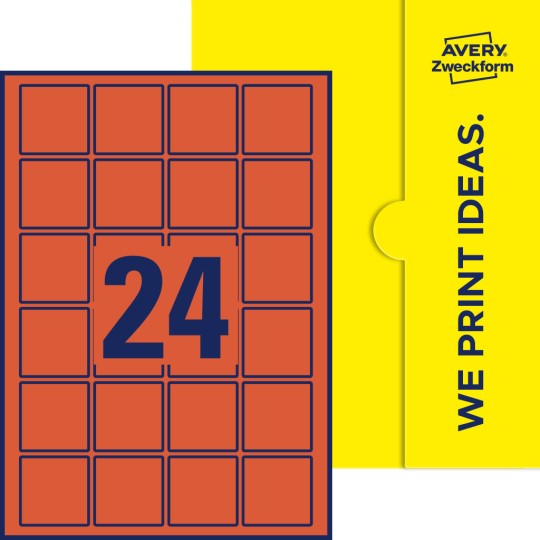 24 stk. etiketter pr. ark.