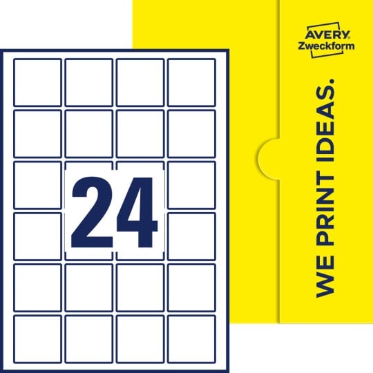 24 stk. etiketter pr. ark.