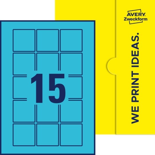 15 stk. etiketter pr. ark.