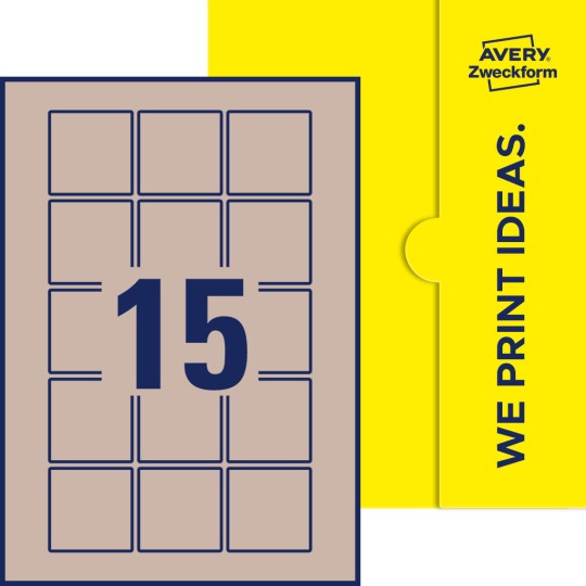 15 stk. etiketter pr. ark.