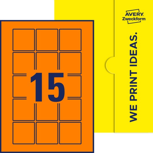 15 stk. etiketter pr. ark.