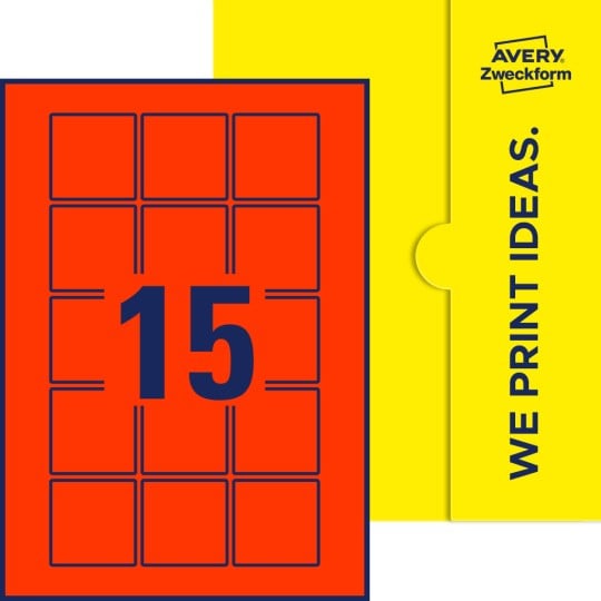 15 stk. etiketter pr. ark.