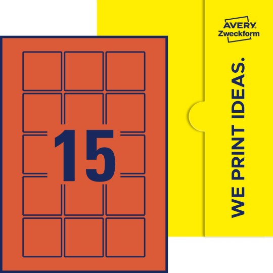 15 stk. etiketter pr. ark.